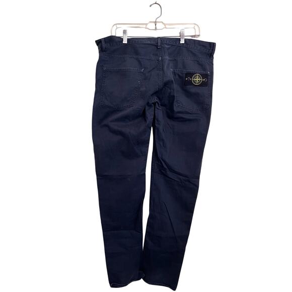 Stone Island Men's Navy Blue Cotton Pants - Size 34 - Picture 2 of 4